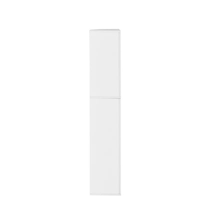 Witte hoekplank met 5 niveaus, waaiervormig ontwerp, moderne kleine boekenkast 130 cm - HOBART