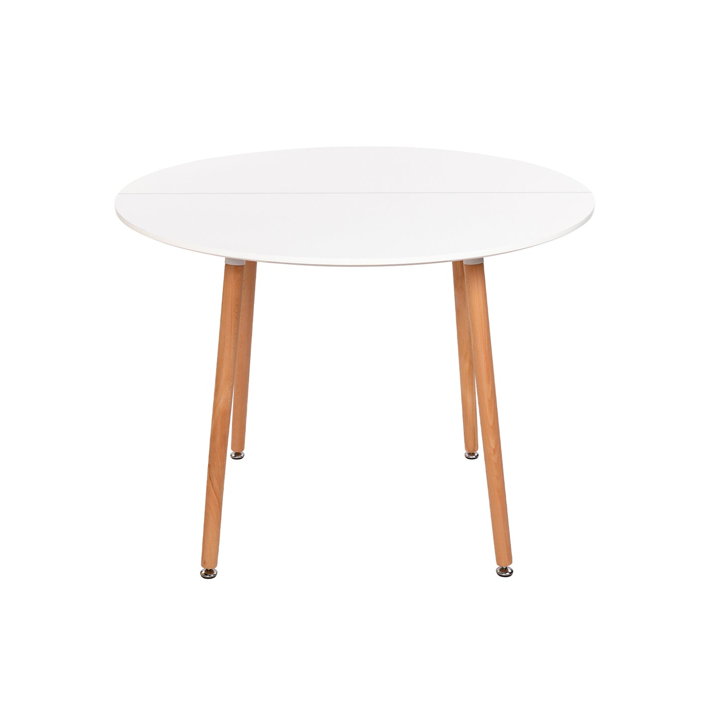 Ronde eettafel 100 cm met 4 poten - Wit