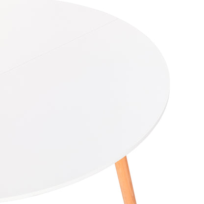 Ronde eettafel 100 cm met 4 poten - Wit
