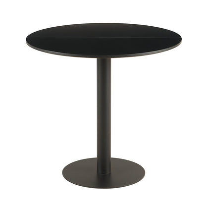 LYMAN Ronde Eettafel 80 cm - Wit/Zwart