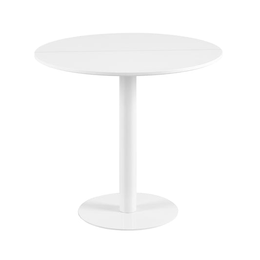 LYMAN Ronde Eettafel 80 cm - Wit/Zwart