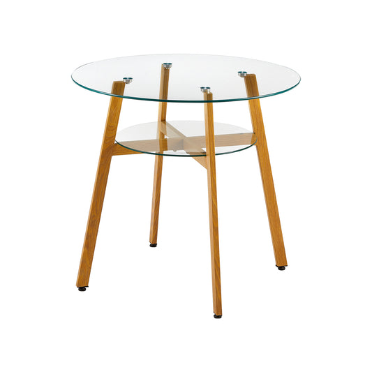 Dubbele Ronde Glazen Eettafel met Grote en Kleine Cirkels – MASSA