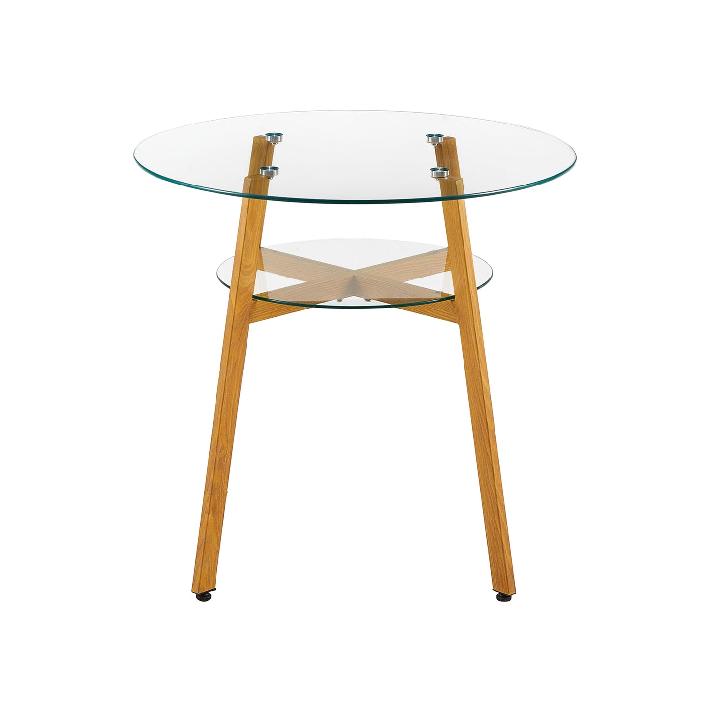 Dubbele Ronde Glazen Eettafel met Grote en Kleine Cirkels – MASSA