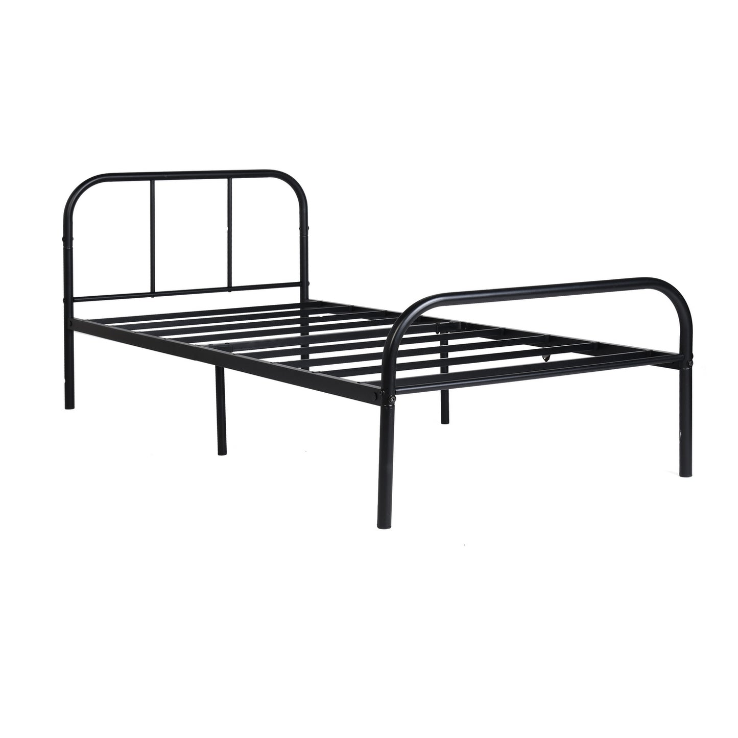 MILO Metalen Bed 90x190 cm Set van 2 - Zwart