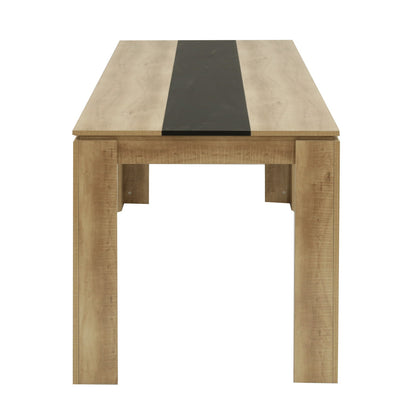 MUSK Eettafel met 110cm/120cm/140cm/160cm - Zwart