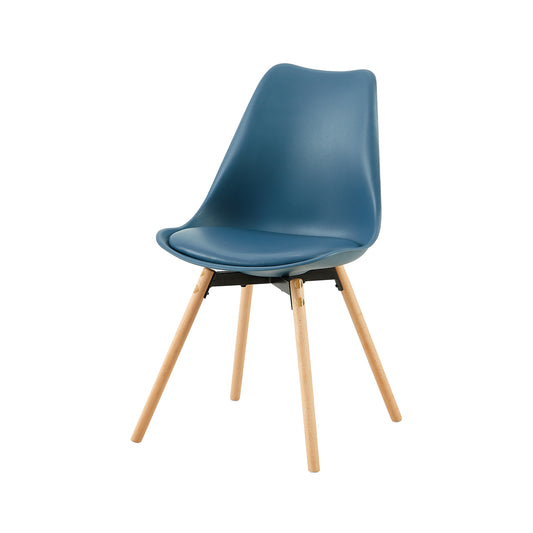 OATS Set van 4/6 Zijdelingse Accentstoelen – Lichtgrijs Blauw / Donkergrijs Blauw/Groen ijs