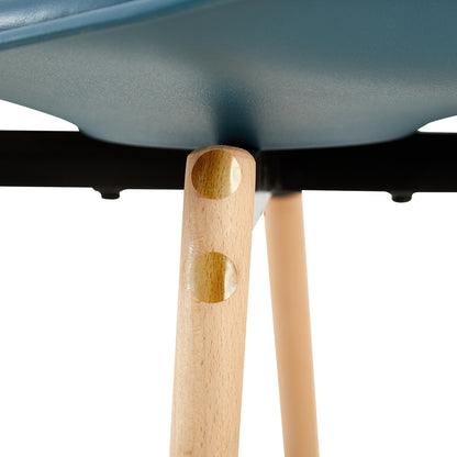 OATS Set van 4/6 Zijdelingse Accentstoelen – Lichtgrijs Blauw / Donkergrijs Blauw/Groen ijs
