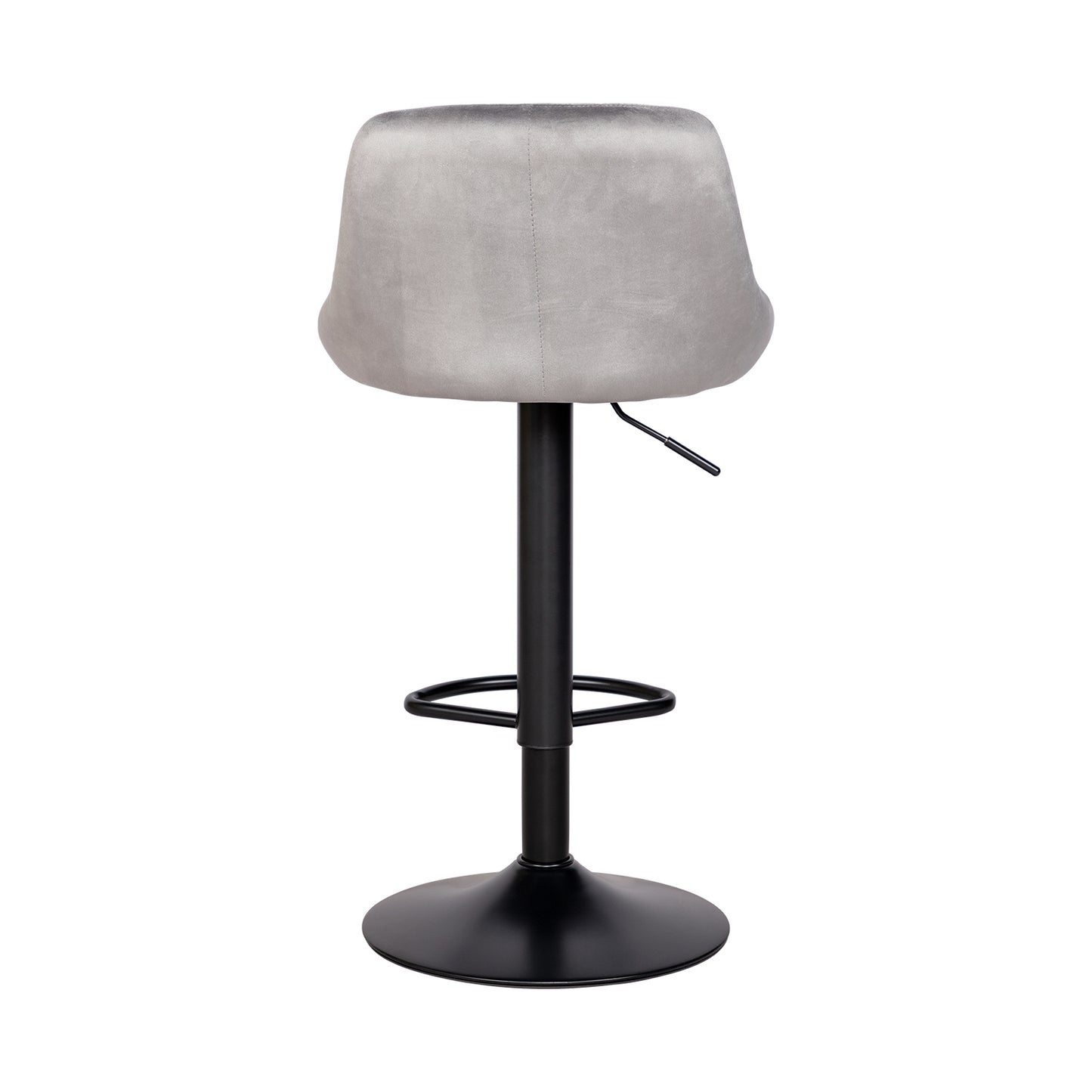 OLIVET Moderne Verstelbare Fluweel Barstoel, Set van 2 - Grijs