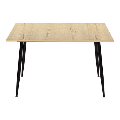 ONAVA Uitschuifbare Eettafel Rechthoekige Eikenhouten Keukentafel 120-160 cm