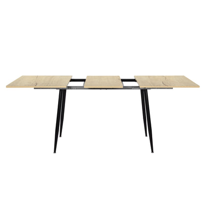 ONAVA Uitschuifbare Eettafel Rechthoekige Eikenhouten Keukentafel 120-160 cm