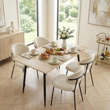 ONAVA Uitschuifbare Eettafel Rechthoekige Eikenhouten Keukentafel 120-160 cm