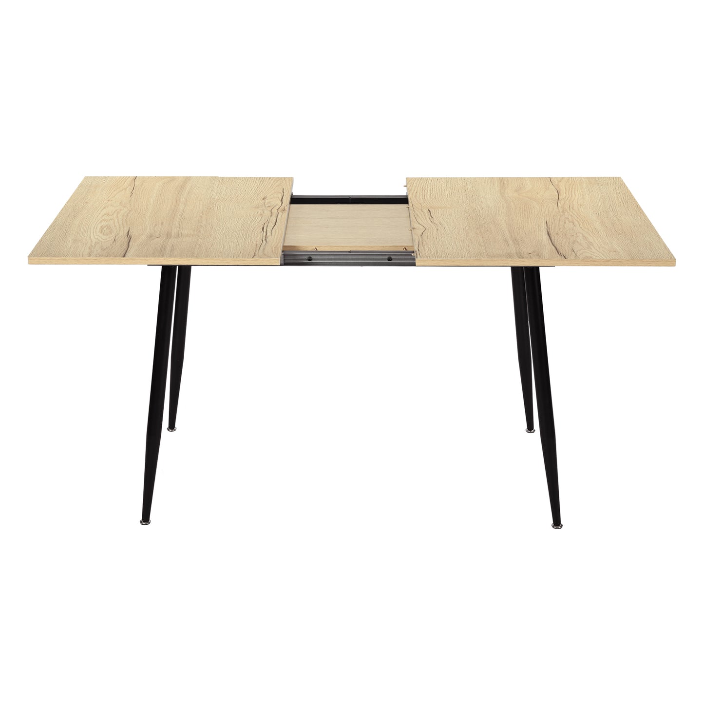 ONAVA Uitschuifbare Eettafel Rechthoekige Eikenhouten Keukentafel 120-160 cm