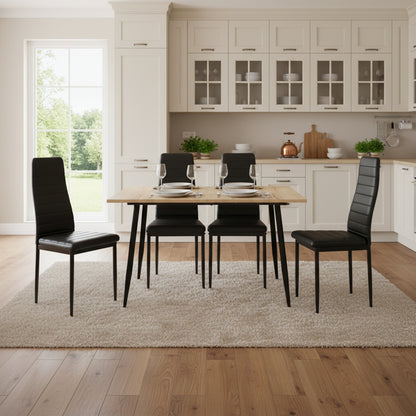 ONAVA Uitschuifbare Eettafel Rechthoekige Eikenhouten Keukentafel 120-160 cm