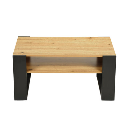 Salontafel met Planken, Gouden Eik - OWENS