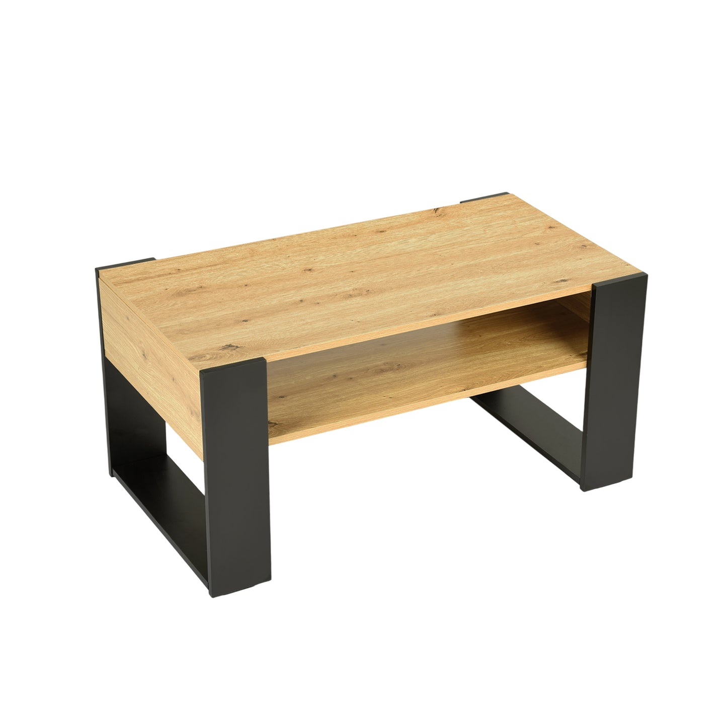 Salontafel met Planken, Gouden Eik - OWENS