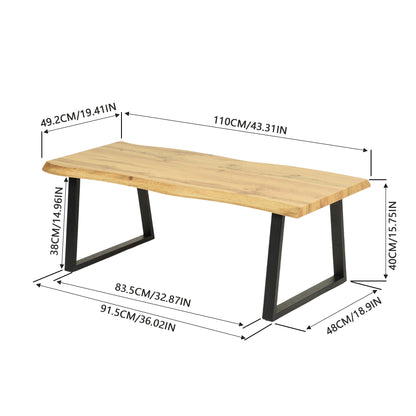 PILAR Lage Tafel Centertafel 110cm - HOUT