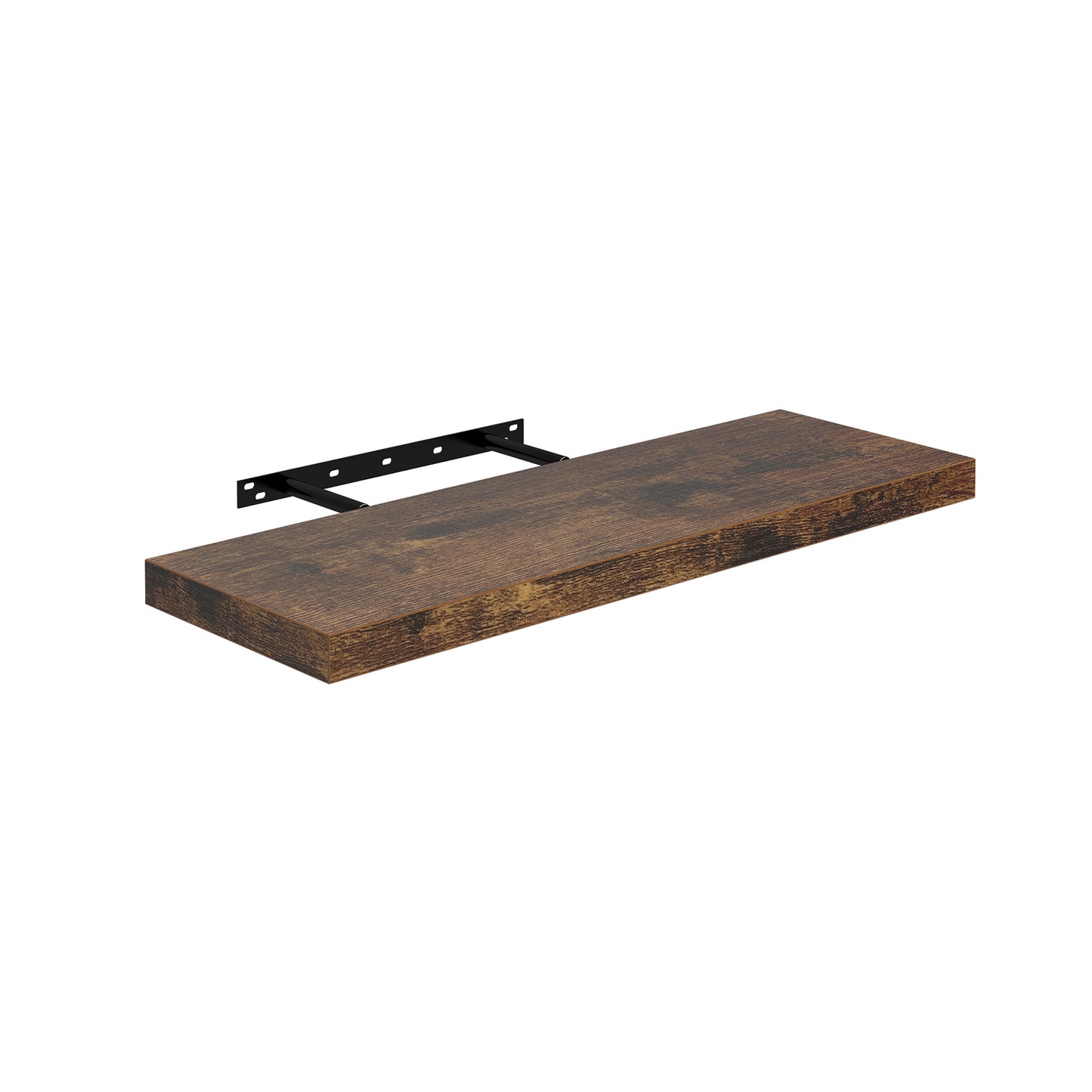 POMONA Wandplanken, Set van 2 zwevende planken - Brandhoutpatroon