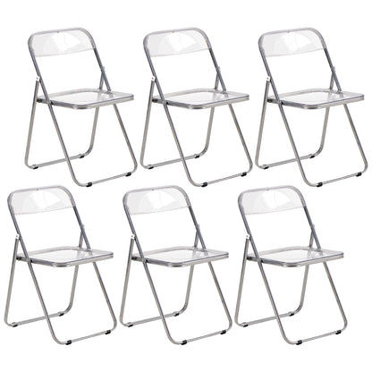 PURDY Stapelbare Vouwstoelen Set van 4/6 - Doorzichtig