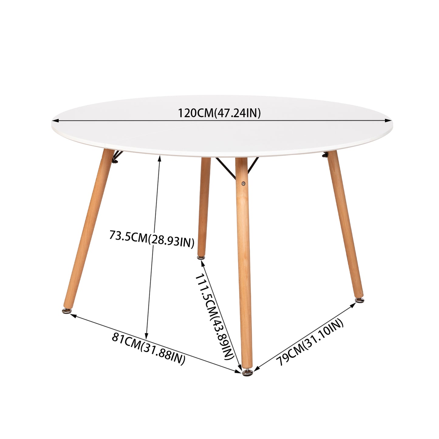 Ronde tafel Interrupt 120 cm - Wit