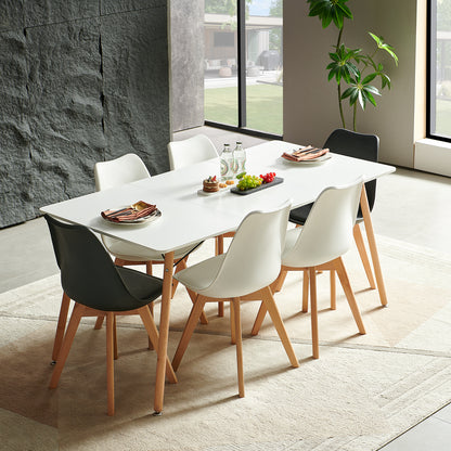 EGGREE Multifunctionele Nordic Simple Moderne Eettafel - Wit