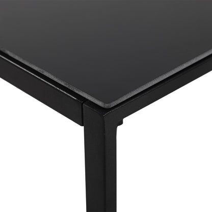 5-delige rotan tuinset, 2 fauteuils + 2 voetenbankjes + 1 tafel - zwart
