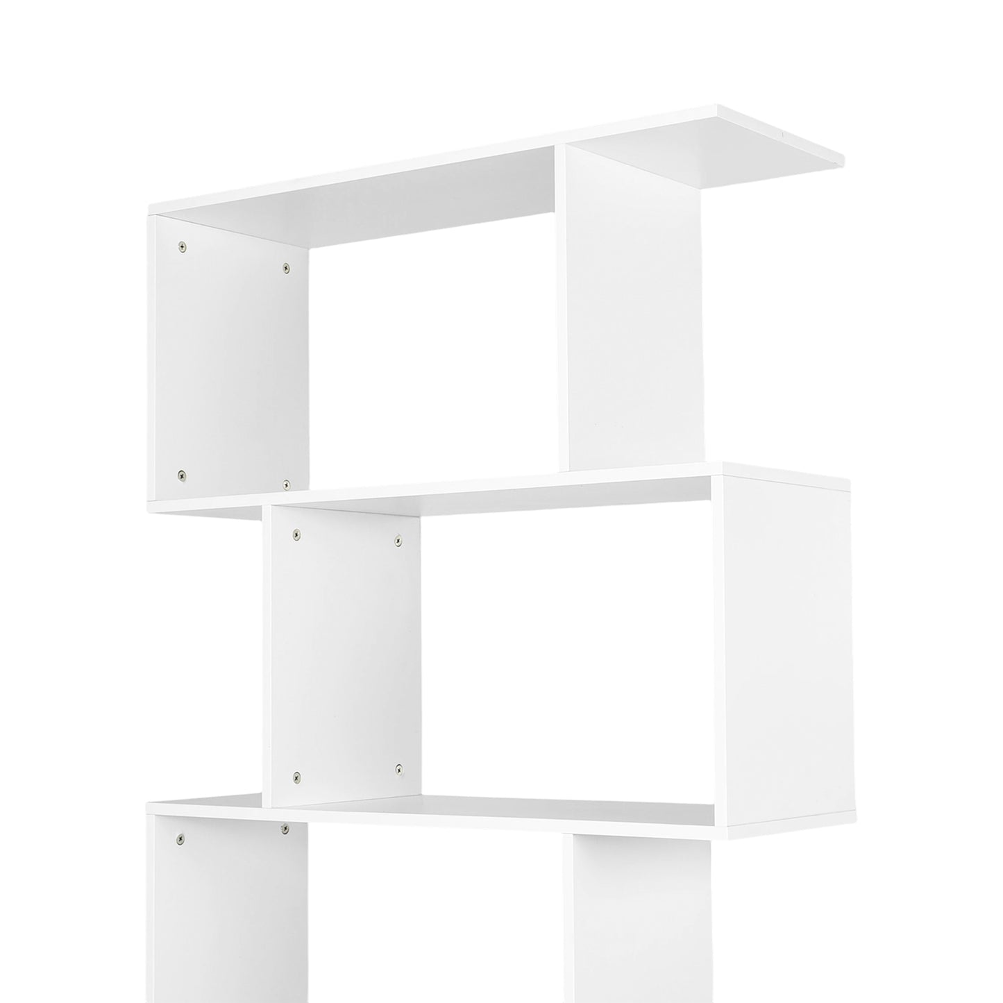 TILDEN Boekenkast, staande plank, kantoorplank, kamerscherm met 6 vakken - wit