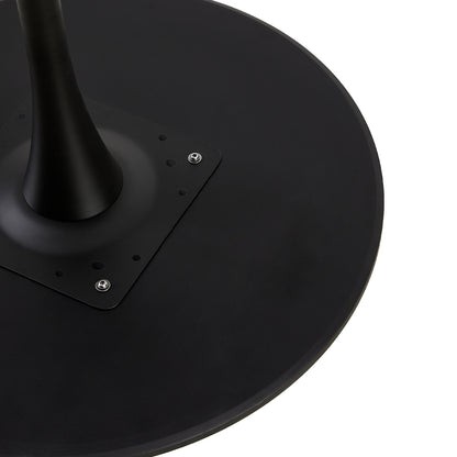 TULIP Ronde Eettafel zonder Kieren, 75 cm - Zwart/Wit/Marmereffect
