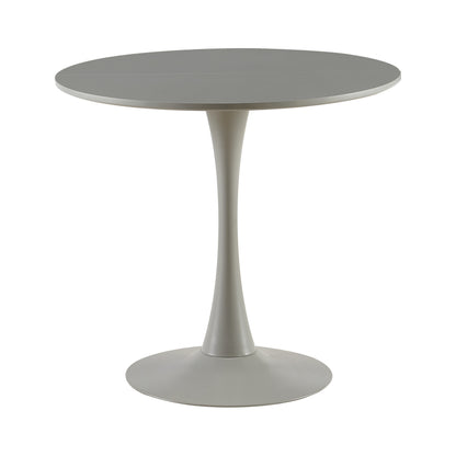 TULIP Trestle Eettafel 80cm - Wit/Zwart/Marmer/Gray