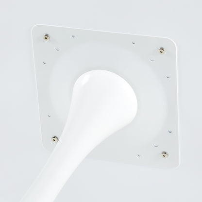 TULIP Ronde Eettafel zonder Kieren, 75 cm - Zwart/Wit/Marmereffect