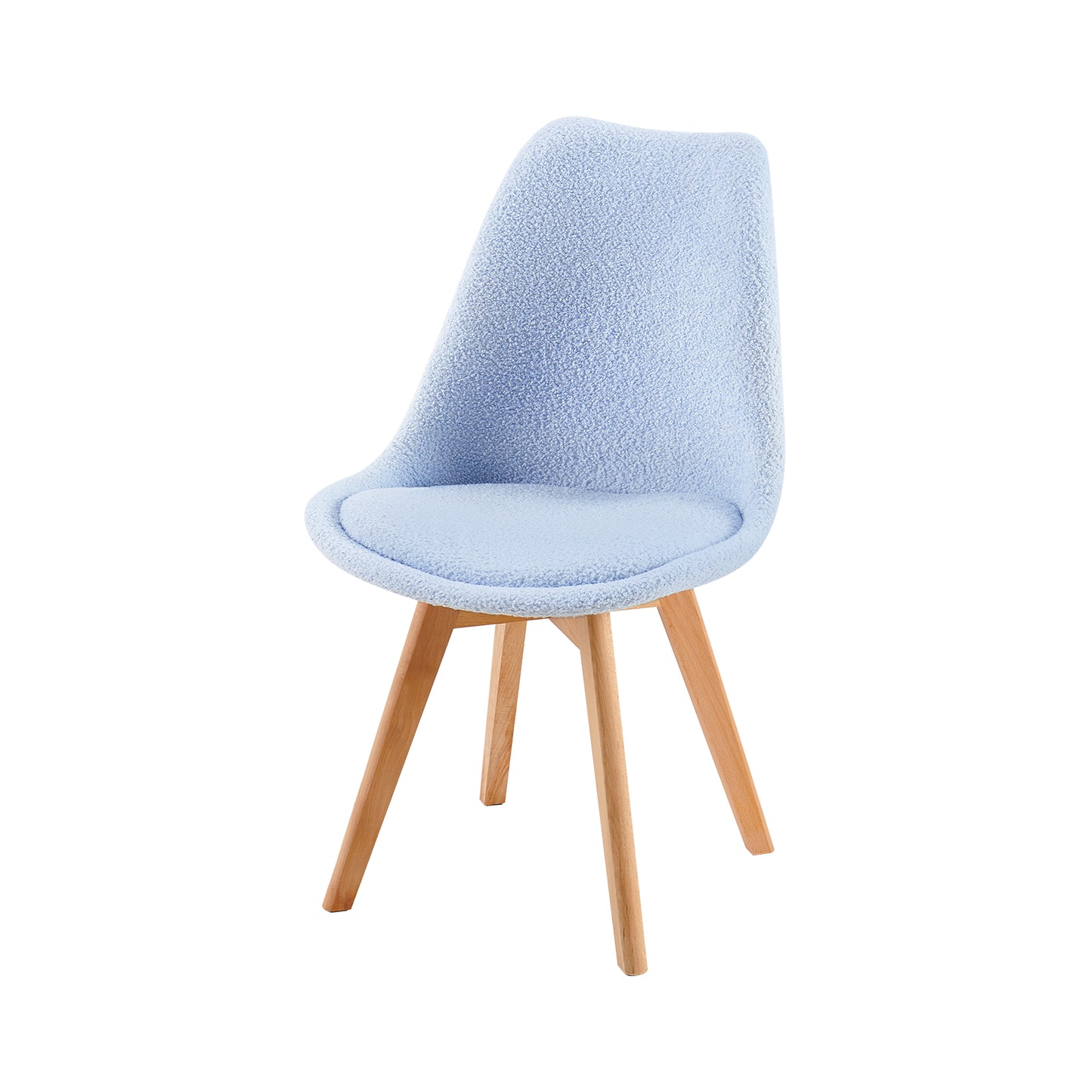 Kasjmier Gestoffeerde Eetkamerstoelen (Set van 2/4) - Wit/Roze/Lichtblauw - TULIP