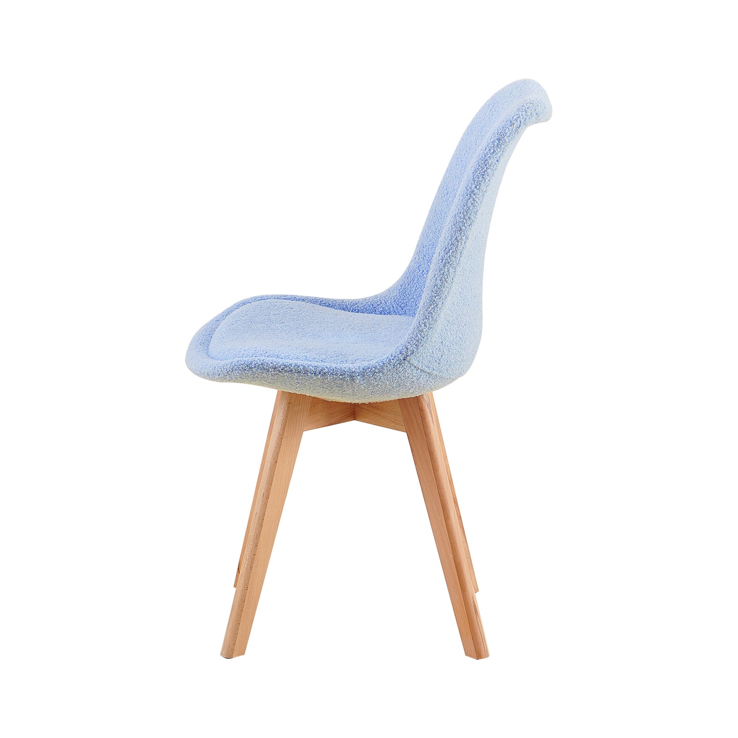 Kasjmier Gestoffeerde Eetkamerstoelen (Set van 2/4) - Wit/Roze/Lichtblauw - TULIP