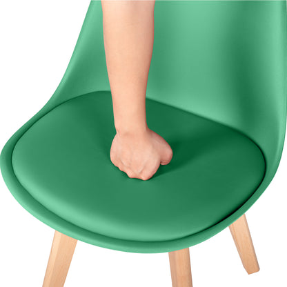 TULIP eetkamerstoelen set van 4 - Lake Green