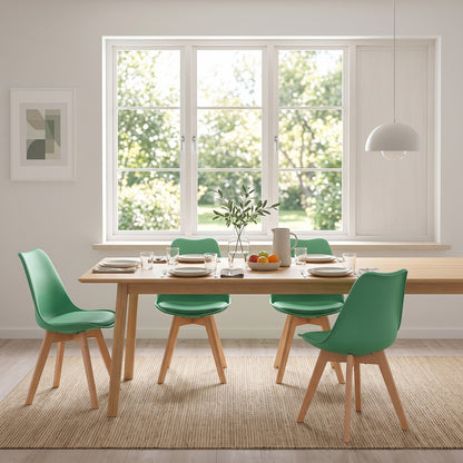 TULIP eetkamerstoelen set van 4 - Lake Green