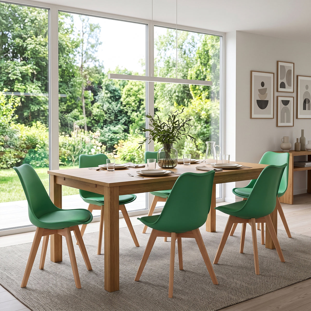 TULIP eetkamerstoelen set van 4 - Lake Green
