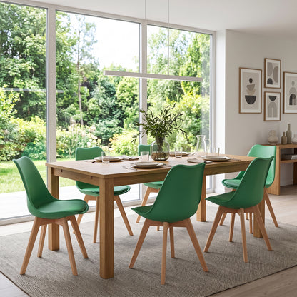 TULIP eetkamerstoelen set van 4 - Lake Green