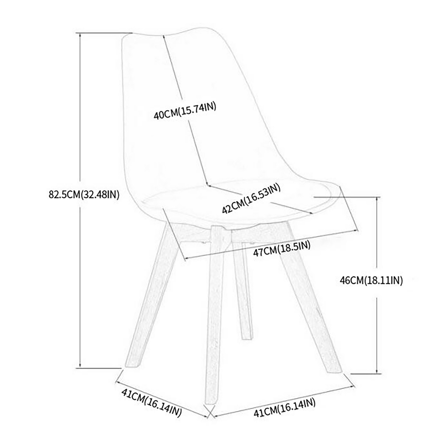 TULIP Gestoffeerde Eetkamerstoelen (Set van 2/4) - Roze