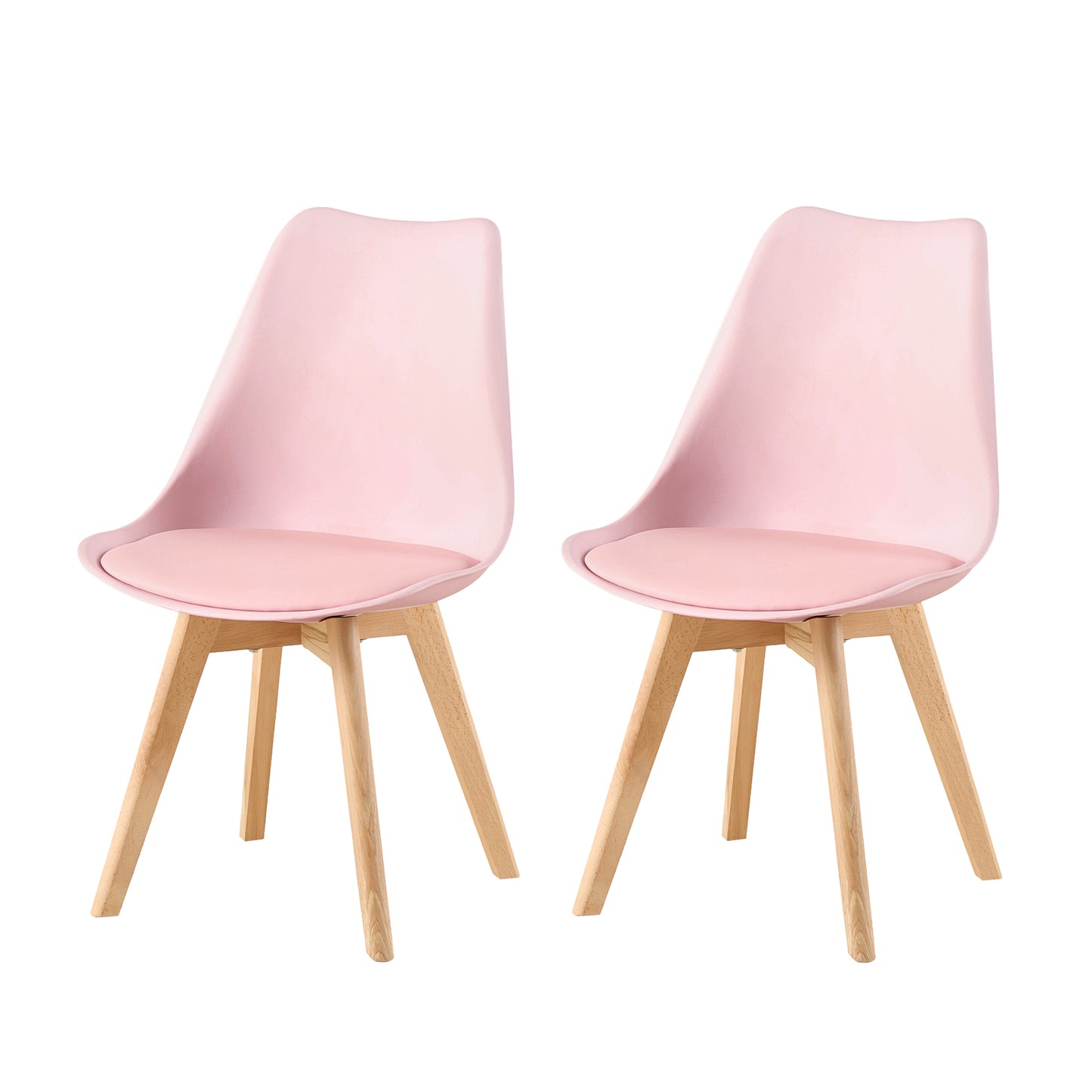 TULIP Gestoffeerde Eetkamerstoelen (Set van 2/4) - Roze