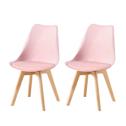 TULIP Gestoffeerde Eetkamerstoelen (Set van 2/4) - Roze