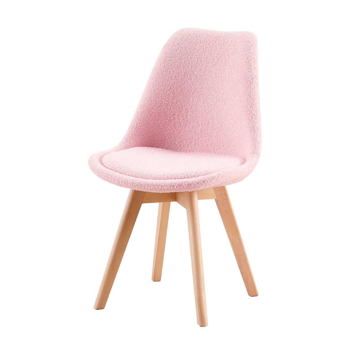 Kasjmier Gestoffeerde Eetkamerstoelen (Set van 2/4) - Wit/Roze/Lichtblauw - TULIP
