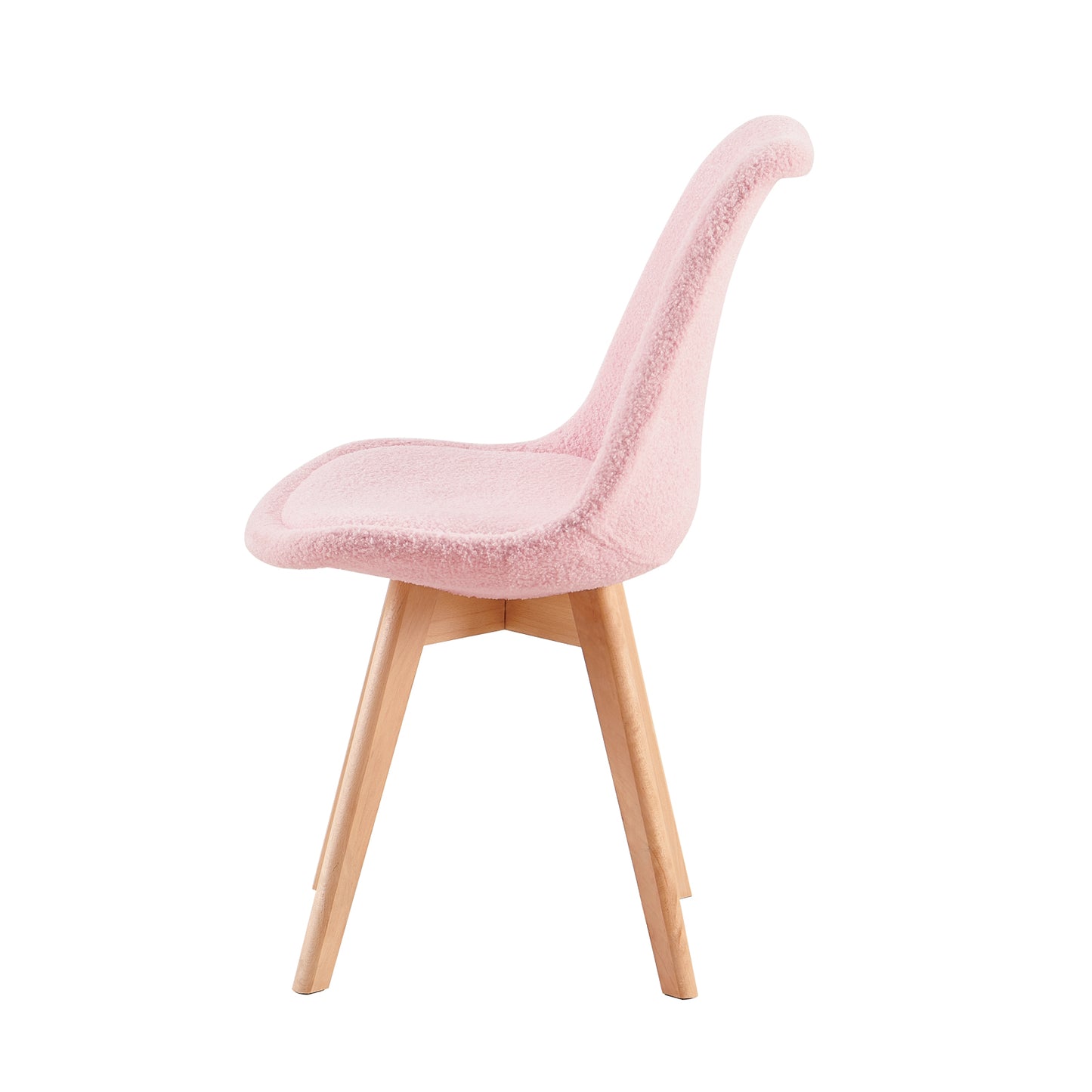Kasjmier Gestoffeerde Eetkamerstoelen (Set van 2/4) - Wit/Roze/Lichtblauw - TULIP