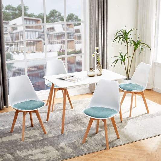 TULIP Retro Design Beklede Bijzetstoelen (Set van 4)