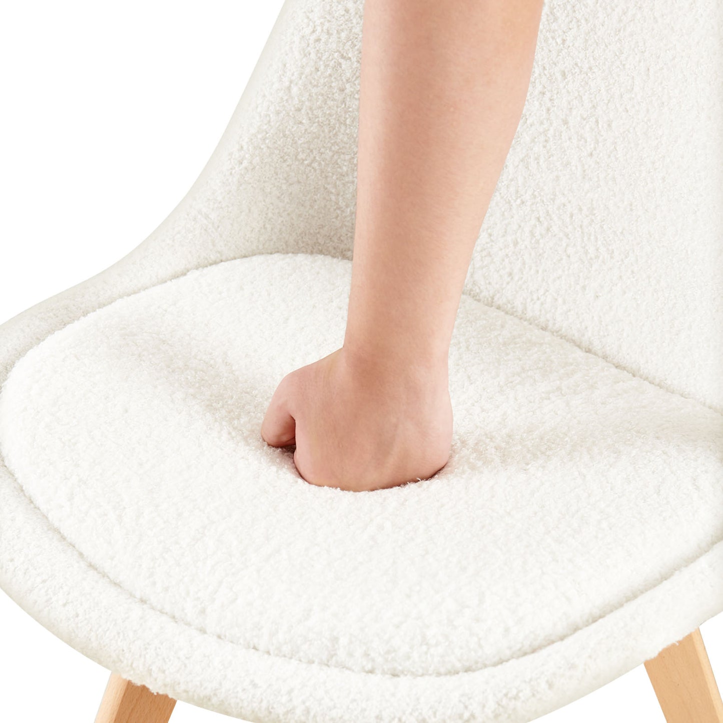 Kasjmier Gestoffeerde Eetkamerstoelen (Set van 2/4) - Wit/Roze/Lichtblauw - TULIP