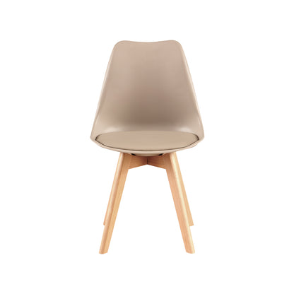 Stoelen Eetkamer Met Beuken Poten Set van 2/4-Licht Khaki - TULIP