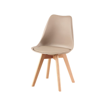Stoelen Eetkamer Met Beuken Poten Set van 2/4-Licht Khaki - TULIP