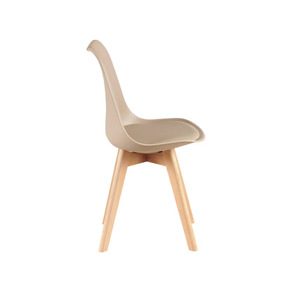 Stoelen Eetkamer Met Beuken Poten Set van 2/4-Licht Khaki - TULIP