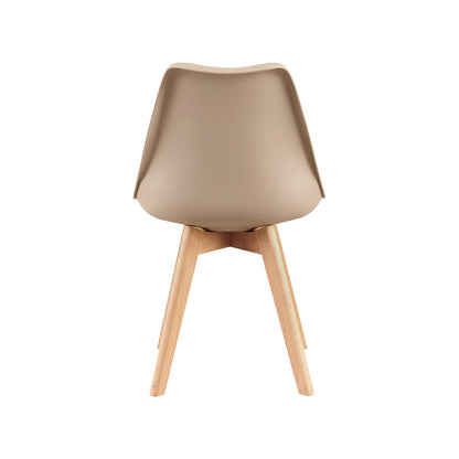 Stoelen Eetkamer Met Beuken Poten Set van 2/4-Licht Khaki - TULIP