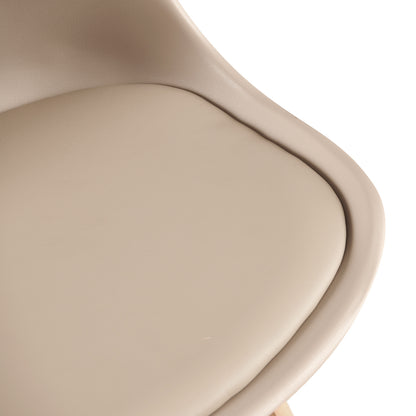 Stoelen Eetkamer Met Beuken Poten Set van 2/4-Licht Khaki - TULIP