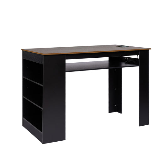TURLEY Modern bartafel Bureautafel met vakken - Zwart/Wit