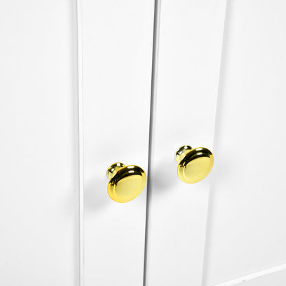 VIDOR Dressoir, keukenkast met magnetronrek - wit