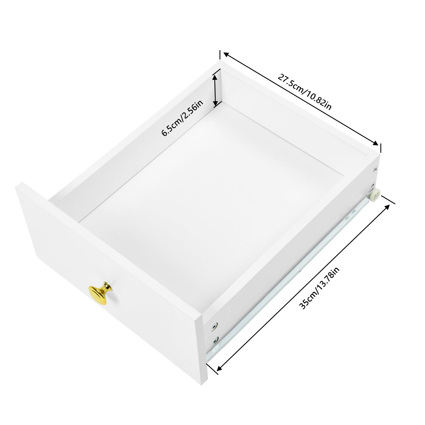 VIDOR Dressoir, keukenkast met magnetronrek - wit